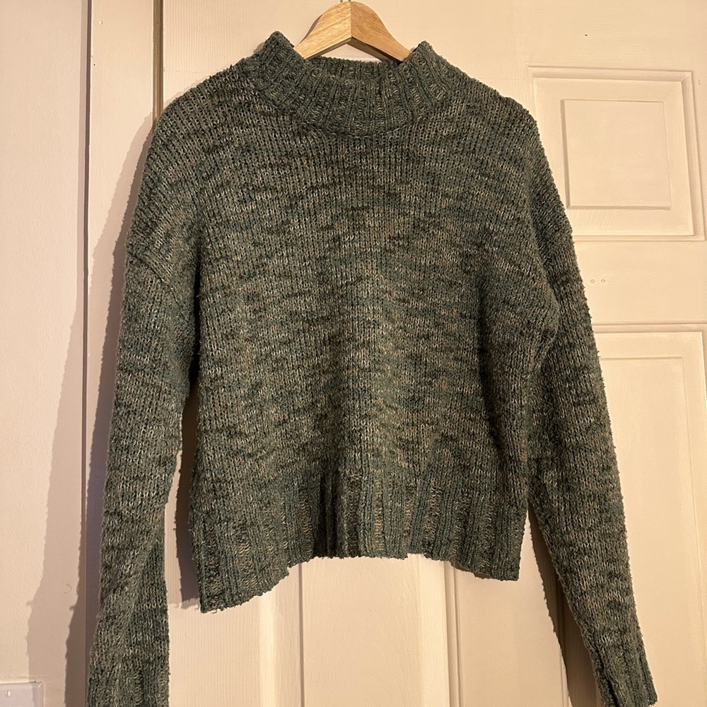 SO Women's Olive Turtleneck Sweater